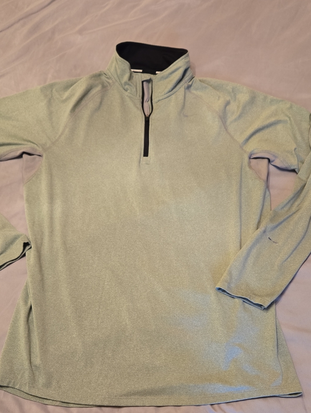 Nike Men's Light Grey Quarter-Zip Shirt Jacket